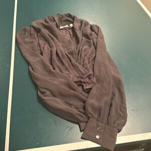 Bodysuit Grey Blouse Long Sleeve